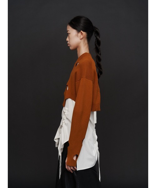 UN3D.（アンスリード）の「HEM GATHER SH CAMISOLE / ヘムギャザーシャツキャミソール（キャミソール・レディース・ホワイト・FREE）」の11枚目の写真