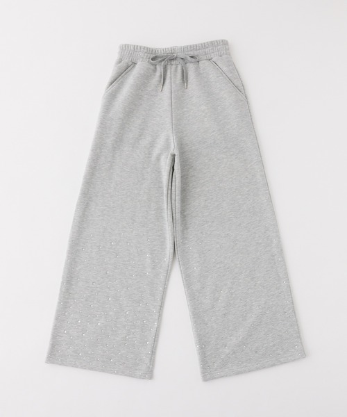 セール】【セットで着れる】ビジュー付きスウェットパンツ（スウェット