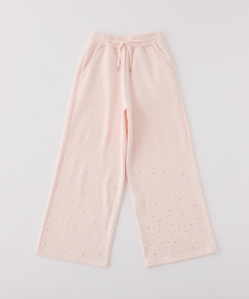セール】【セットで着れる】ビジュー付きスウェットパンツ（スウェット