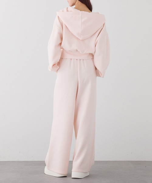 セール】【セットで着れる】ビジュー付きスウェットパンツ（スウェット