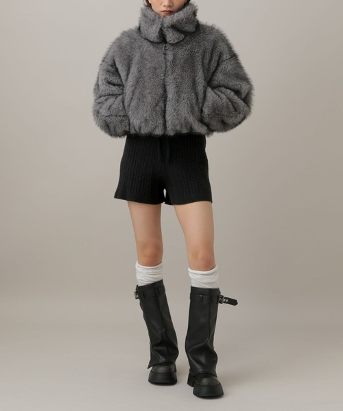 3.3 Field Trip (3.3フィールドトリップ)の「3.3 Field Trip/ニットショートパンツ(その他パンツ・レディース・グレー/ブラック・FREE)」の9枚目の写真