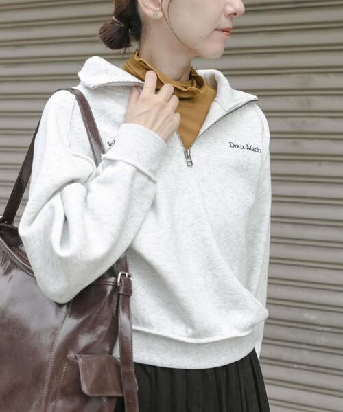 セール】ハーフジップ刺繍スウェット（スウェット）｜ITEMS