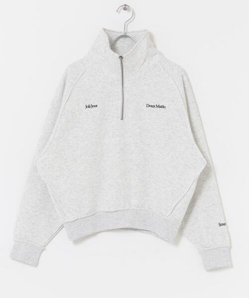 ITEMS URBANRESEARCH（アイテムズ アーバンリサーチ）の「ハーフジップ刺繍スウェット（スウェット・レディース・ネイビー/オートミール・FREE）」の5枚目の写真