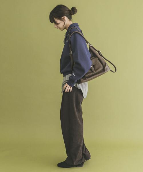 ITEMS URBANRESEARCH（アイテムズ アーバンリサーチ）の「ハーフジップ刺繍スウェット（スウェット・レディース・ネイビー/オートミール・FREE）」の13枚目の写真