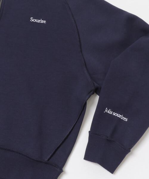 ITEMS URBANRESEARCH（アイテムズ アーバンリサーチ）の「ハーフジップ刺繍スウェット（スウェット・レディース・ネイビー/オートミール・FREE）」の16枚目の写真