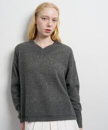 ランバンオンブルー ニットケープコート サイズ38 グレー 2025年最新