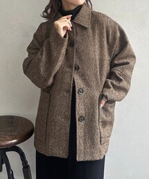 Thevon（ゼボン）の「ネップヘリンボンパイピングカバーオール（ベスト）」