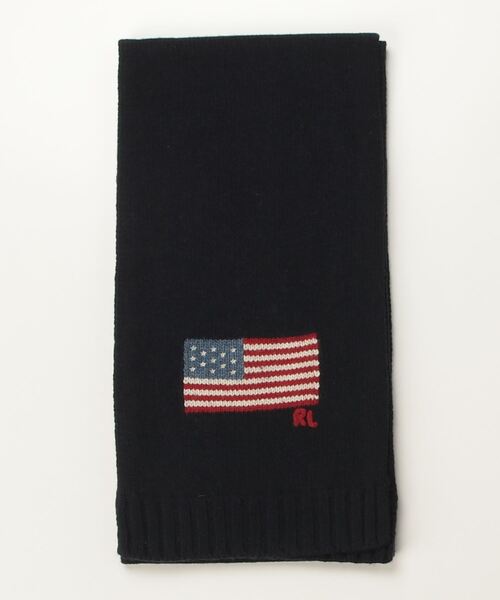 フラッグ ニット ウールブレンド スカーフ（マフラー）｜POLO RALPH
