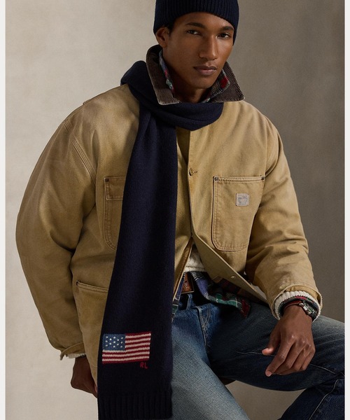 フラッグ ニット ウールブレンド スカーフ(マフラー)|POLO RALPH フラッグ ニット ウールブレンド スカーフ(マフラー)|POLO RALPH