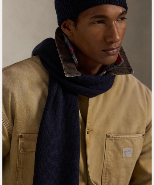 フラッグ ニット ウールブレンド スカーフ（マフラー）｜POLO RALPH