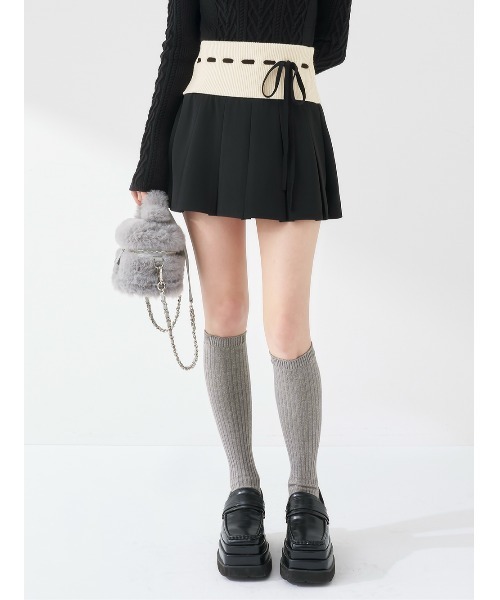 ショルダーオープンニットセットアップ（ワンピース）｜Darich