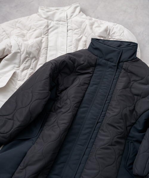 bohmal（ボマール）の「キルト切替スタンドロングコート（その他アウター・レディース・ブラック/アイボリー・MEDIUM）」の16枚目の写真