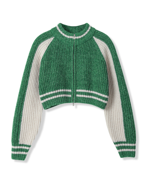AVANDRESS（アバンドレス ）の「Block Raglan Knit Zip-up PINK（カーディガン/ボレロ・レディース・ピンク・FREE）」の7枚目の写真