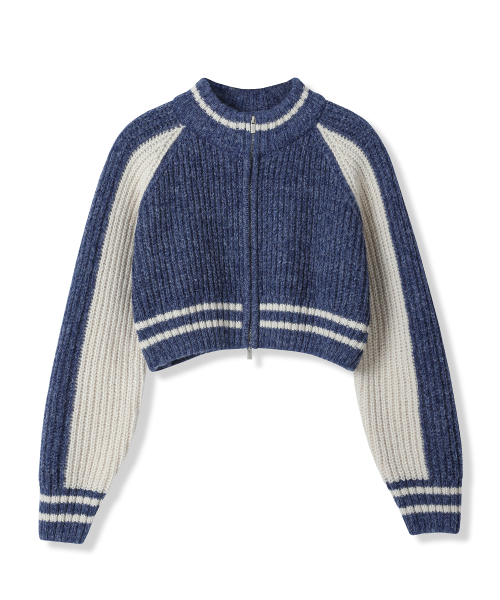 AVANDRESS（アバンドレス ）の「Block Raglan Knit Zip-up PINK（カーディガン/ボレロ・レディース・ピンク・FREE）」の9枚目の写真
