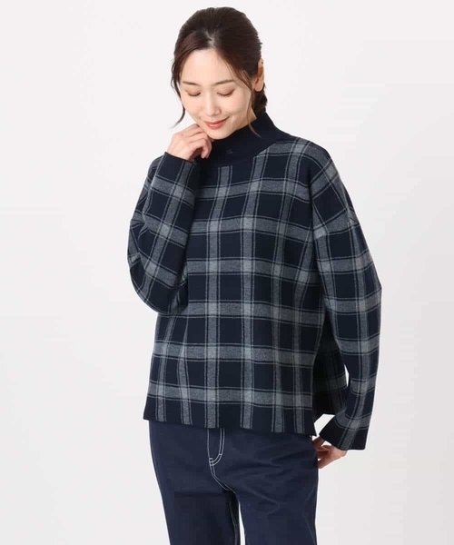 MK MICHEL KLEIN（エムケーミッシェルクラン）の「チェック柄ニット