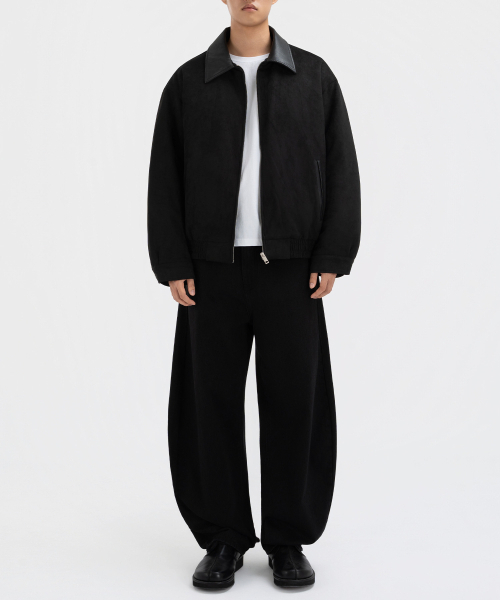 UNDEROFF(アンダーオフ)の「レザーコラースエードクロップジャケット(その他アウター・メンズ・ブラック・MEDIUM/LARGE/X-LARGE)」の4枚目の写真
