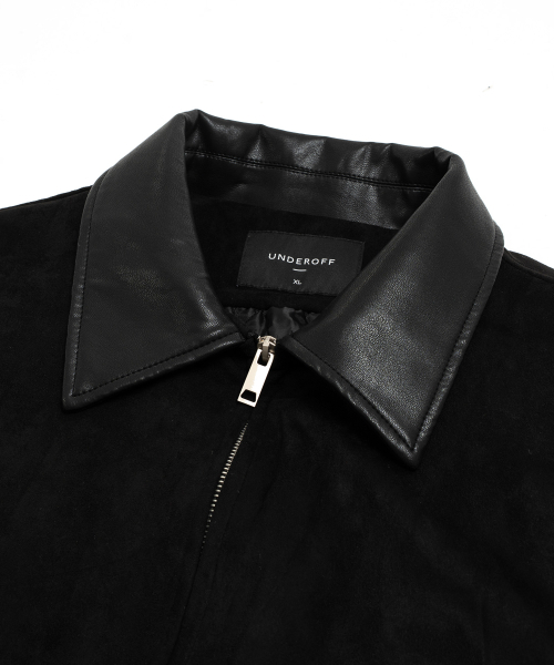 UNDEROFF(アンダーオフ)の「レザーコラースエードクロップジャケット(その他アウター・メンズ・ブラック・MEDIUM/LARGE/X-LARGE)」の6枚目の写真