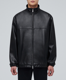 MUSINSA STANDARD（ムシンサスタンダード）の「LAMBSKIN OVERSIZED TRACK JACKET_BLACK（ライダースジャケット）」