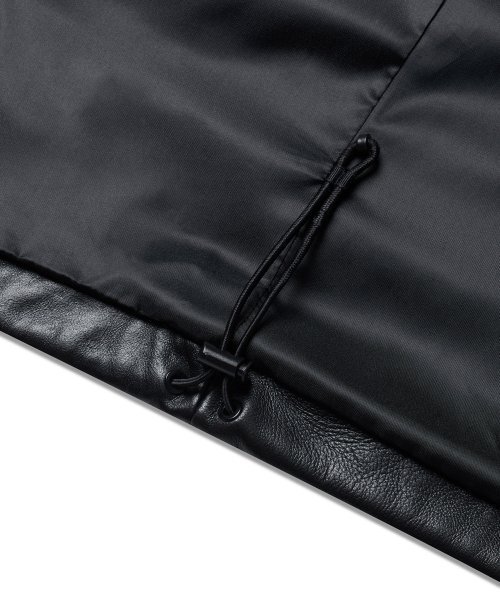 MUSINSA STANDARD（ムシンサスタンダード）の「ラムスキンオーバーサイズトラックジャケット[ブラック]（ライダースジャケット・メンズ・その他・LARGE/XX-LARGE）」の9枚目の写真