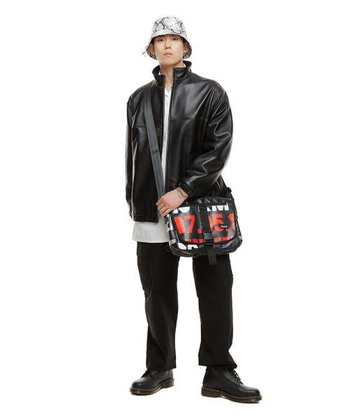 MUSINSA STANDARD（ムシンサスタンダード）の「ラムスキンオーバーサイズトラックジャケット[ブラック]（ライダースジャケット・メンズ・その他・LARGE/XX-LARGE）」の19枚目の写真