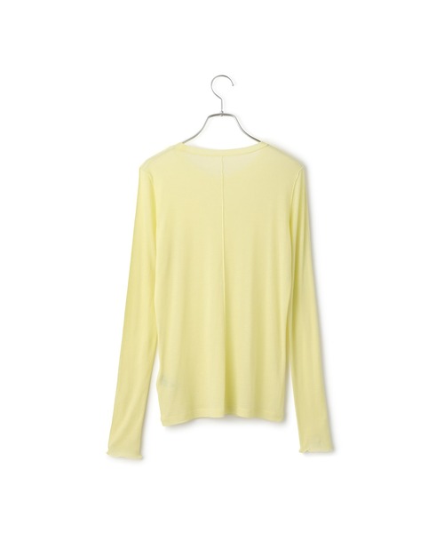 ADAM ET ROPE'（アダムエロペ）の「シアーフライスロンT（Tシャツ/カットソー・レディース・ブラック/キナリ/イエロー・FREE）」の17枚目の写真