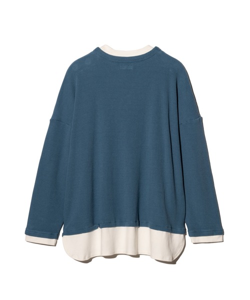 glamb(グラム)の「Layered Skipper Cutsew / レイヤードスキッパーカットソー(Tシャツ/カットソー・メンズ・ホワイト/ブラック/ブルー・S/M/L)」の7枚目の写真