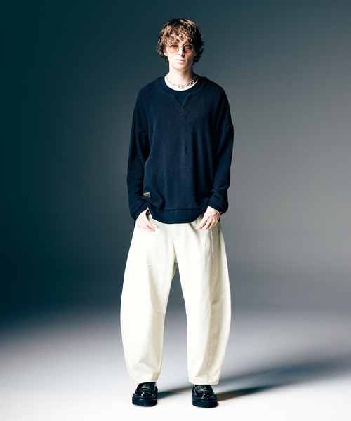 glamb(グラム)の「Layered Skipper Cutsew / レイヤードスキッパーカットソー(Tシャツ/カットソー・メンズ・ホワイト/ブラック/ブルー・S/M/L)」の14枚目の写真