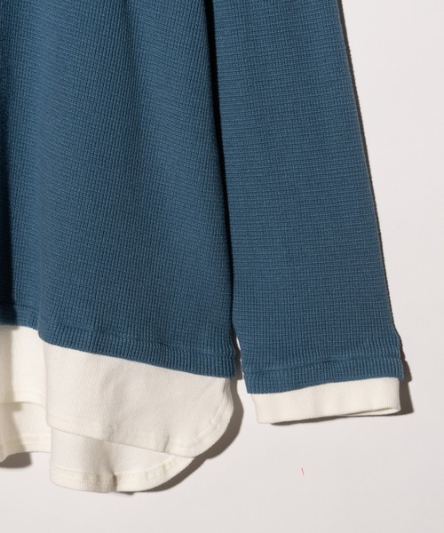 glamb(グラム)の「Layered Skipper Cutsew / レイヤードスキッパーカットソー(Tシャツ/カットソー・メンズ・ホワイト/ブラック/ブルー・S/M/L)」の20枚目の写真