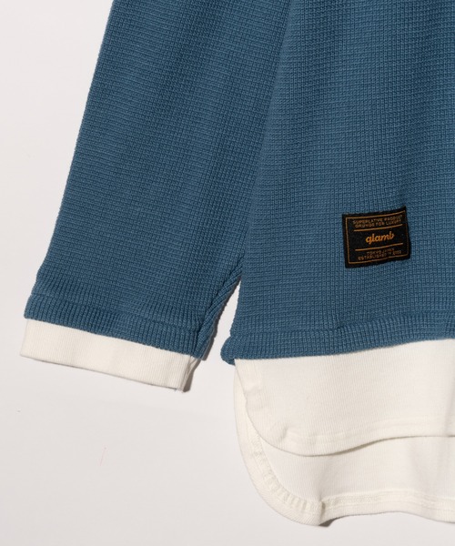 glamb(グラム)の「Layered Skipper Cutsew / レイヤードスキッパーカットソー(Tシャツ/カットソー・メンズ・ホワイト/ブラック/ブルー・S/M/L)」の21枚目の写真