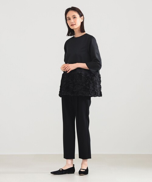 Demi-Luxe BEAMS(デミルクス ビームス)の「【8/6値下げ】フラワー チュニック ブラウス*/オフィスカジュアル・セレモニー(シャツ/ブラウス・レディース・グレイッシュベージュ/ブラック・36/38)」の12枚目の写真