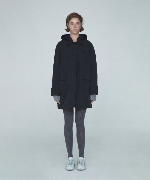 Rest&Recreation（レストアンドレクリエーション）の「QUILTED HOOD COAT - BLACK（チェスターコート・レディース・その他・ONE）」の4枚目の写真