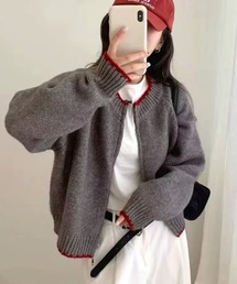 Vipoa（ヴィポア）の「Double zip bicolor cardigan（カーディガン/ボレロ）」