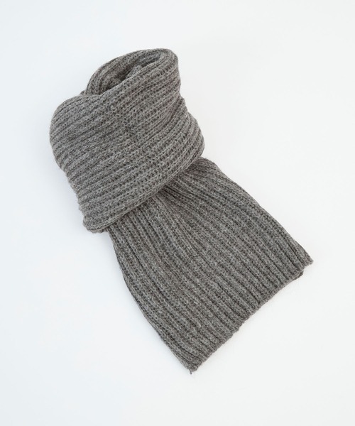 FRATELLI TALLI（フラテリタリ）の「【FRATELLI TALLI】リブニットストール（マフラー・レディース・ライトベージュ/グレー/モカ・FREE）」の8枚目の写真