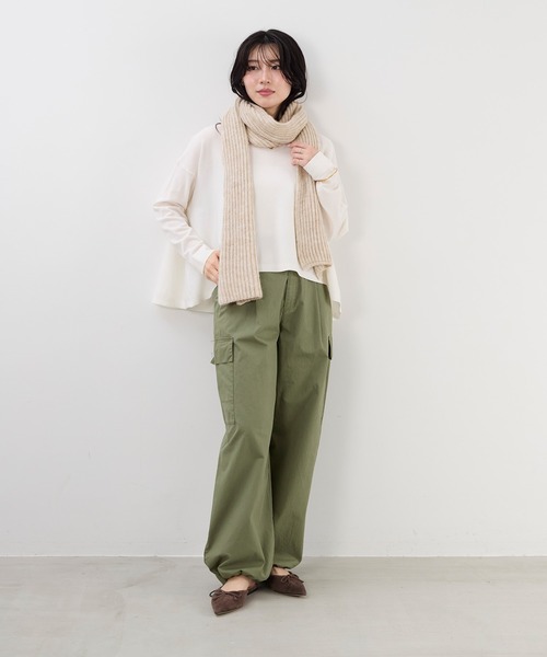 FRATELLI TALLI（フラテリタリ）の「【FRATELLI TALLI】リブニットストール（マフラー・レディース・ライトベージュ/グレー/モカ・FREE）」の17枚目の写真