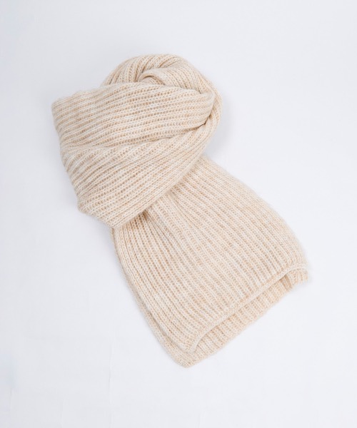 FRATELLI TALLI（フラテリタリ）の「【FRATELLI TALLI】リブニットストール（マフラー・レディース・ライトベージュ/グレー/モカ・FREE）」の18枚目の写真