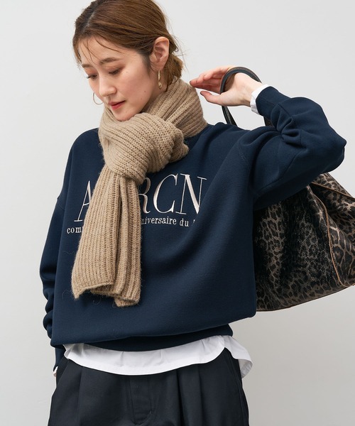 FRATELLI TALLI（フラテリタリ）の「【FRATELLI TALLI】リブニットストール（マフラー・レディース・ライトベージュ/グレー/モカ・FREE）」の9枚目の写真