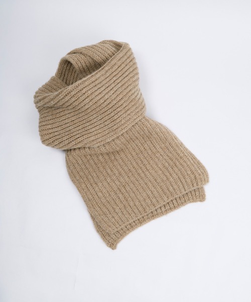 FRATELLI TALLI（フラテリタリ）の「【FRATELLI TALLI】リブニットストール（マフラー・レディース・ライトベージュ/グレー/モカ・FREE）」の13枚目の写真