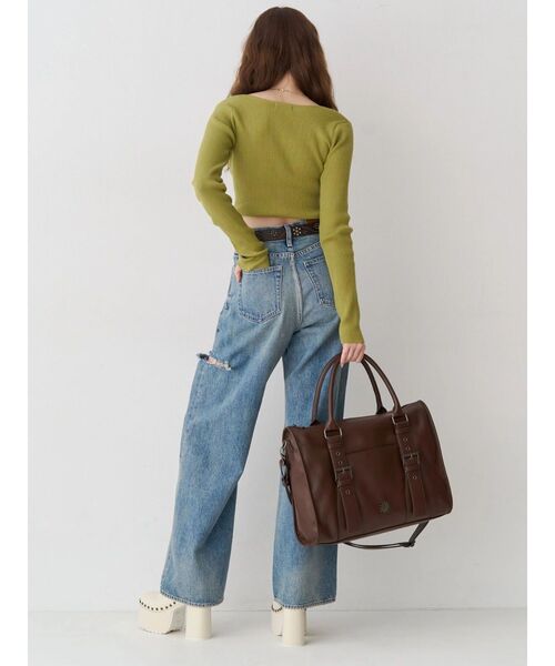 EVRIS(エヴリス)の「フロントホックレースドッキングニットトップス(ニット/セーター・レディース・ブルー/グレー/ブラック/イエロー・FREE)」の22枚目の写真