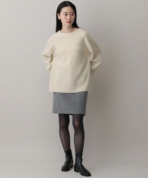 A part by（アパートバイ）の「スポンディッシュＷアゼプルオーバー（ニット/セーター・レディース・ライトグレー/アイボリー/ライトブラウン・FREE）」の4枚目の写真