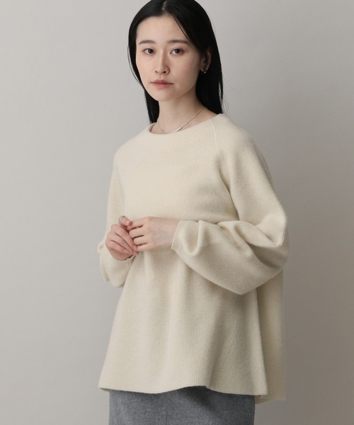 A part by（アパートバイ）の「スポンディッシュＷアゼプルオーバー（ニット/セーター・レディース・ライトグレー/アイボリー/ライトブラウン・FREE）」の7枚目の写真