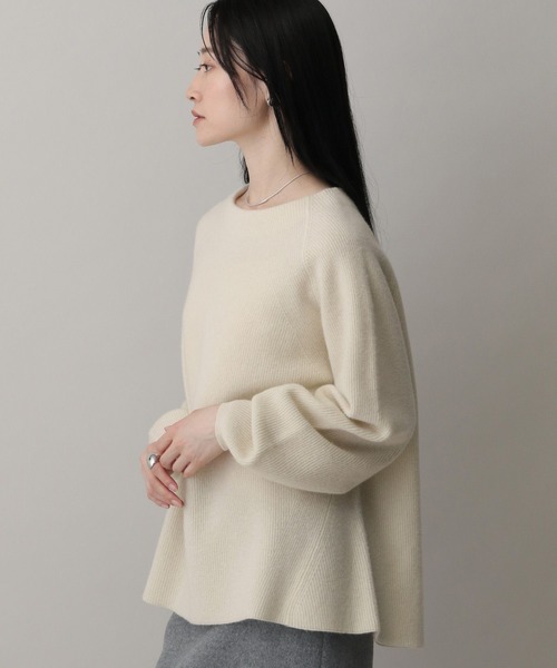 A part by（アパートバイ）の「スポンディッシュＷアゼプルオーバー（ニット/セーター・レディース・ライトグレー/アイボリー/ライトブラウン・FREE）」の8枚目の写真