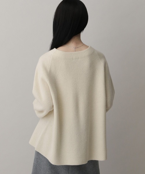 A part by（アパートバイ）の「スポンディッシュＷアゼプルオーバー（ニット/セーター・レディース・ライトグレー/アイボリー/ライトブラウン・FREE）」の9枚目の写真