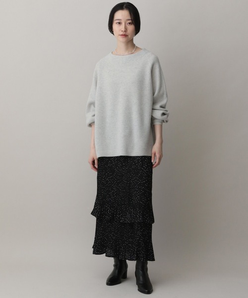 A part by（アパートバイ）の「スポンディッシュＷアゼプルオーバー（ニット/セーター・レディース・ライトグレー/アイボリー/ライトブラウン・FREE）」の12枚目の写真