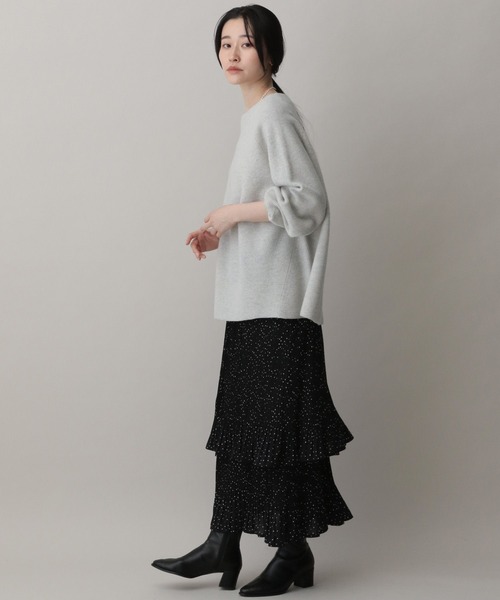 A part by（アパートバイ）の「スポンディッシュＷアゼプルオーバー（ニット/セーター・レディース・ライトグレー/アイボリー/ライトブラウン・FREE）」の13枚目の写真