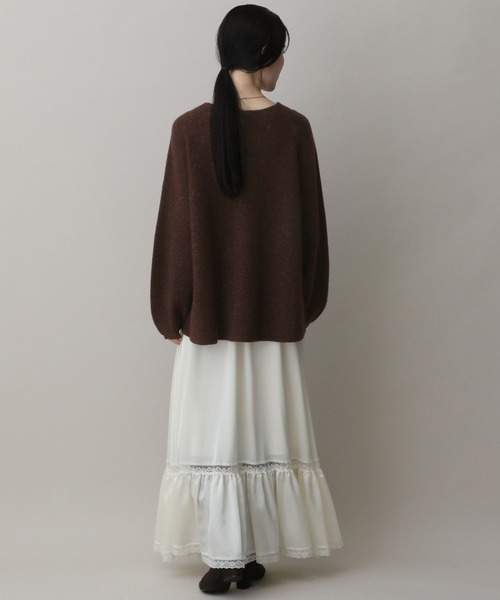 A part by（アパートバイ）の「スポンディッシュＷアゼプルオーバー（ニット/セーター・レディース・ライトグレー/アイボリー/ライトブラウン・FREE）」の21枚目の写真