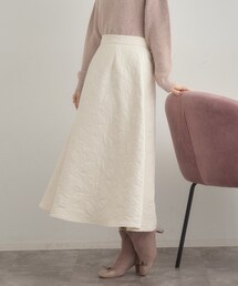 couture brooch | 【洗える】リーフジャカード フレアスカート(スカート)