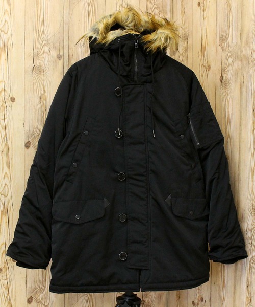 TopIsm(トップイズム)の「撥水加工 N3Bタイプ 中綿ジャケット(ミリタリージャケット・メンズ・ブラック/カーキ・M/XL/L)」の8枚目の写真