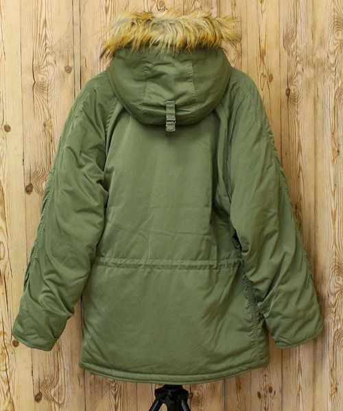TopIsm(トップイズム)の「撥水加工 N3Bタイプ 中綿ジャケット(ミリタリージャケット・メンズ・ブラック/カーキ・M/XL/L)」の12枚目の写真