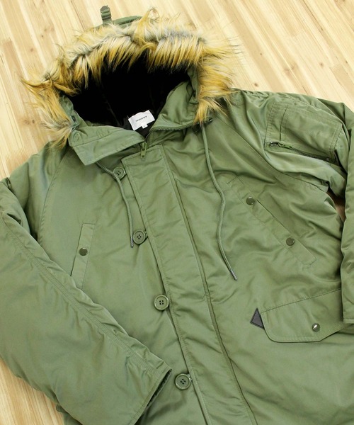 TopIsm(トップイズム)の「撥水加工 N3Bタイプ 中綿ジャケット(ミリタリージャケット・メンズ・ブラック/カーキ・M/XL/L)」の13枚目の写真