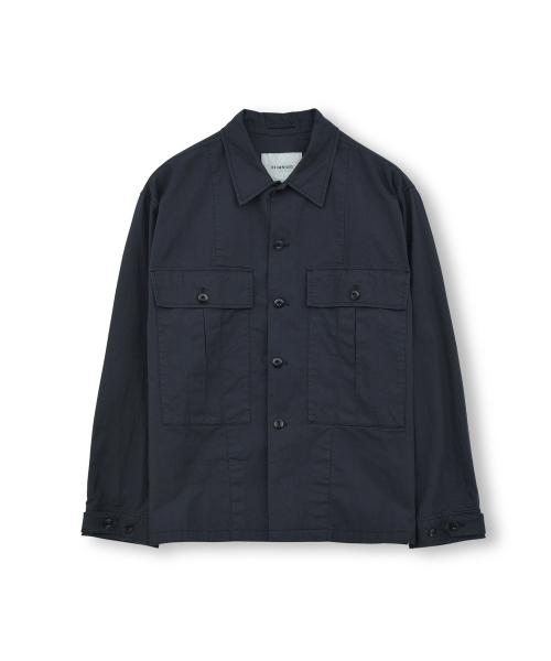 BROWNYARD(ブラウンヤード)の「ミリタリーシャツジャケット、ブラック(その他アウター・メンズ・その他・3/4/5)」の1枚目の写真